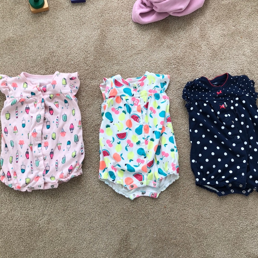 Lot of baby girl rompers